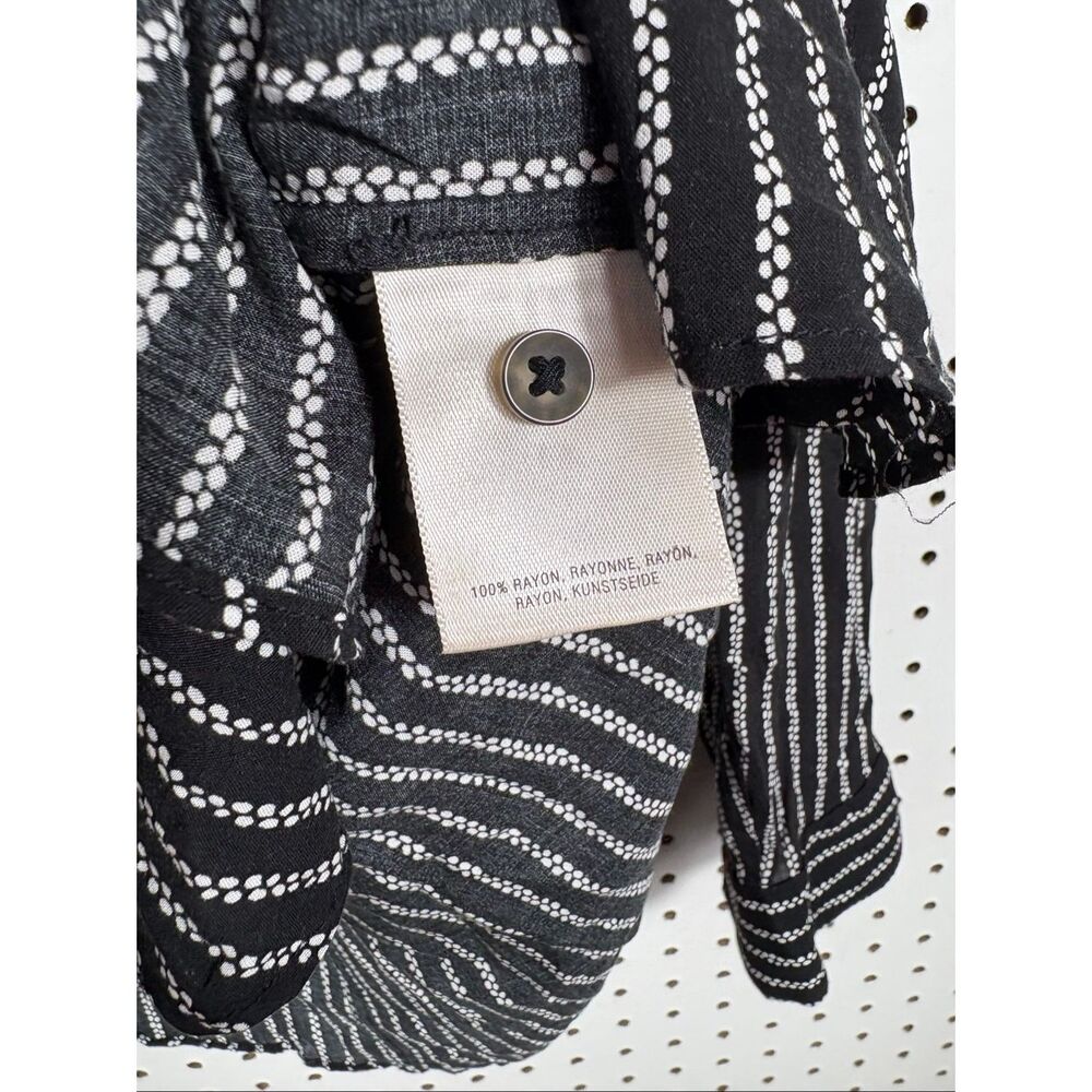 Anthropologie Maeve Calia Black & White Printed Buttondown Tunic Top size 10 - Picture 4 of 4